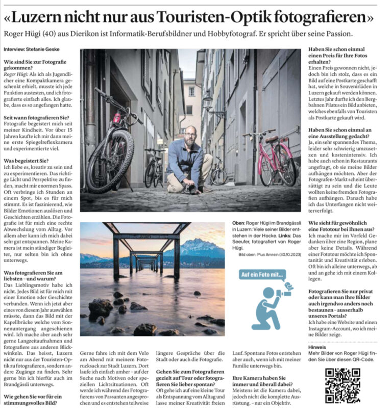 Interview in der Luzerner Zeitung